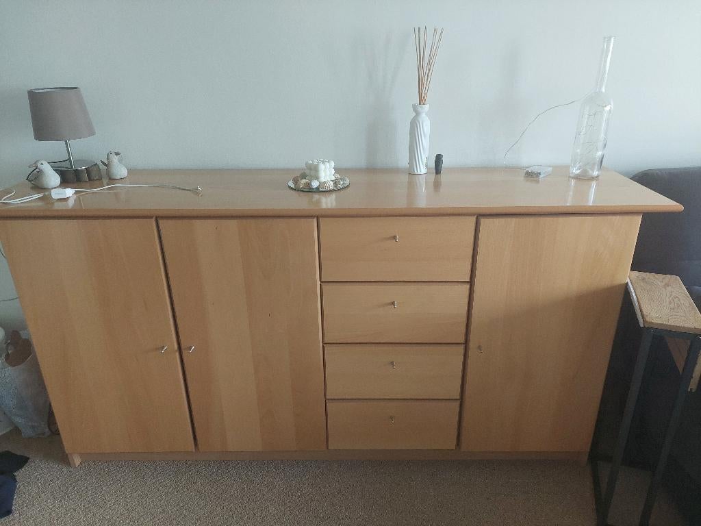 Dressoir + TV-kast, Ophalen, 100 tot 150 cm, Jaren 80, Eikenhout