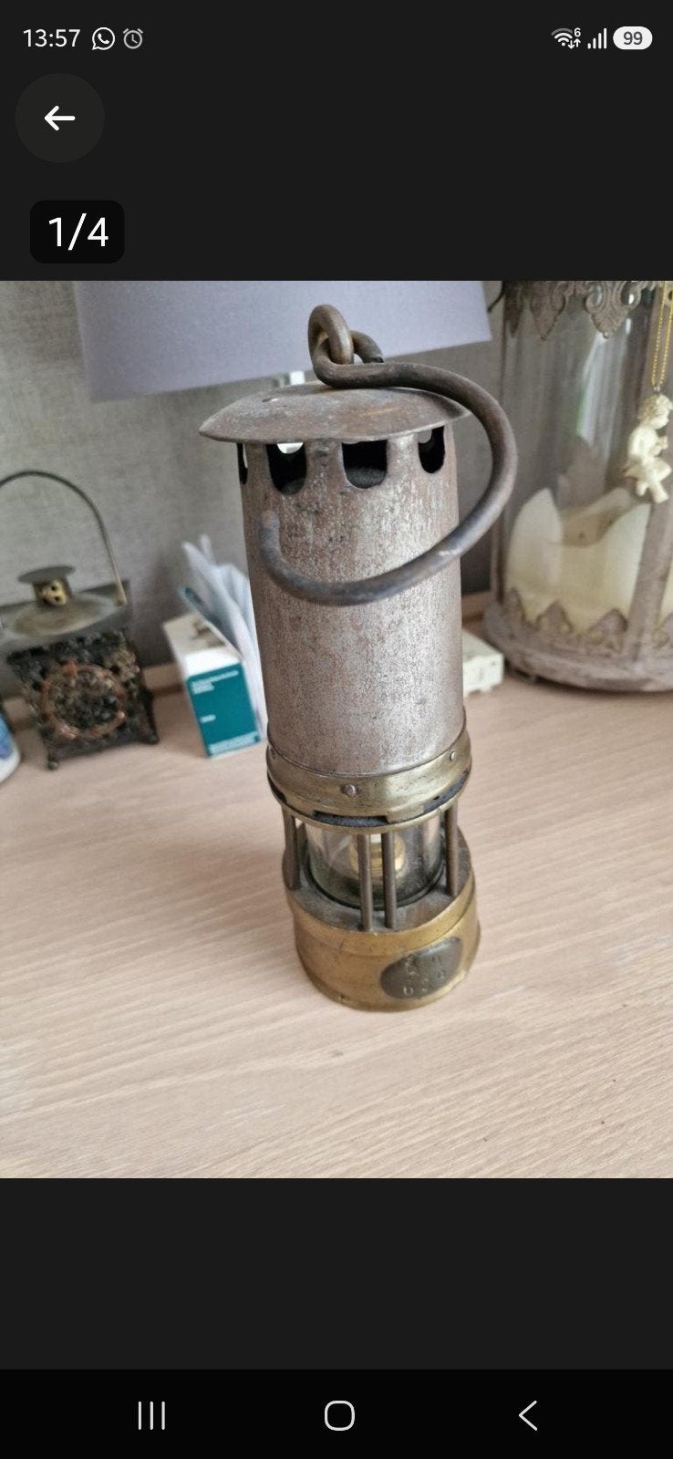 Antieke MijnwerkersLamp, Antiek en Kunst, Ophalen