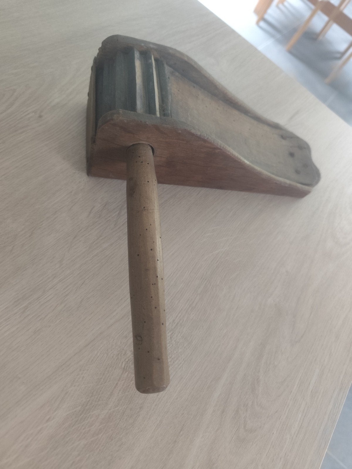 Ancienne crécelle en bois à manivelle, Enlèvement ou Envoi