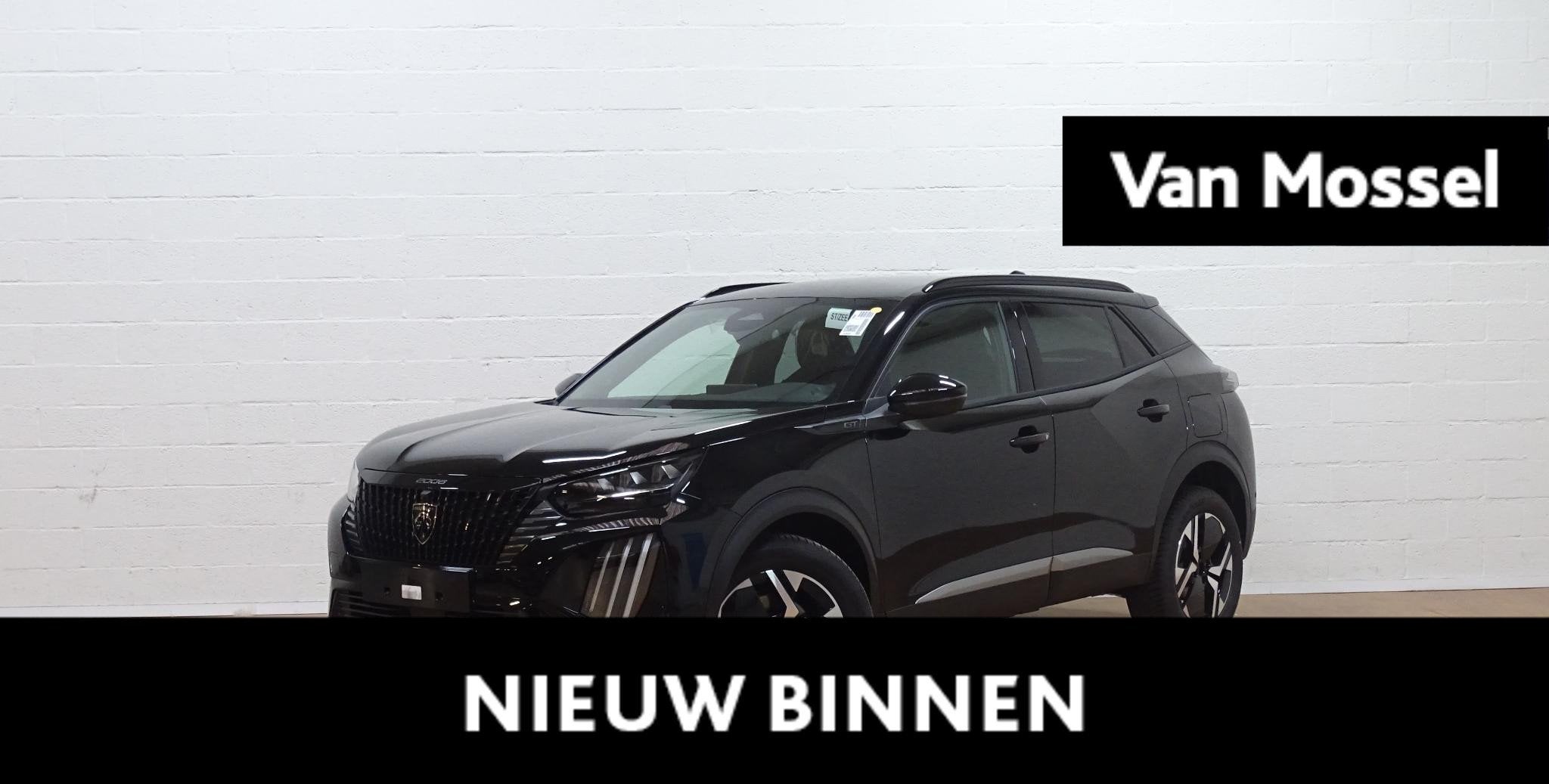 Peugeot 2008 1.2 HYBRID 145 e-DSC6 GT, Auto's, Stof, Gebruikt, 145 pk, Zwart