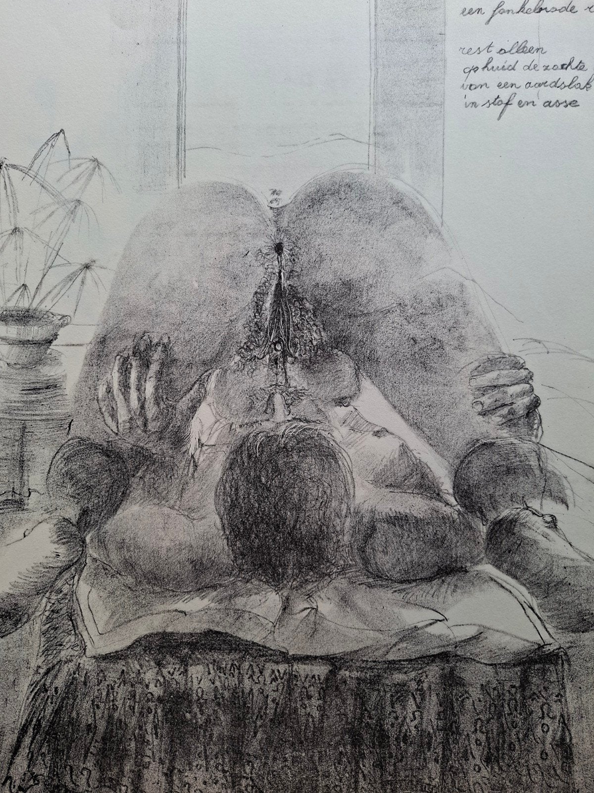 DE BRUYNE Dees "Breek als brood..." litho, Antiek en Kunst, Genummerd, Ophalen of Verzenden
