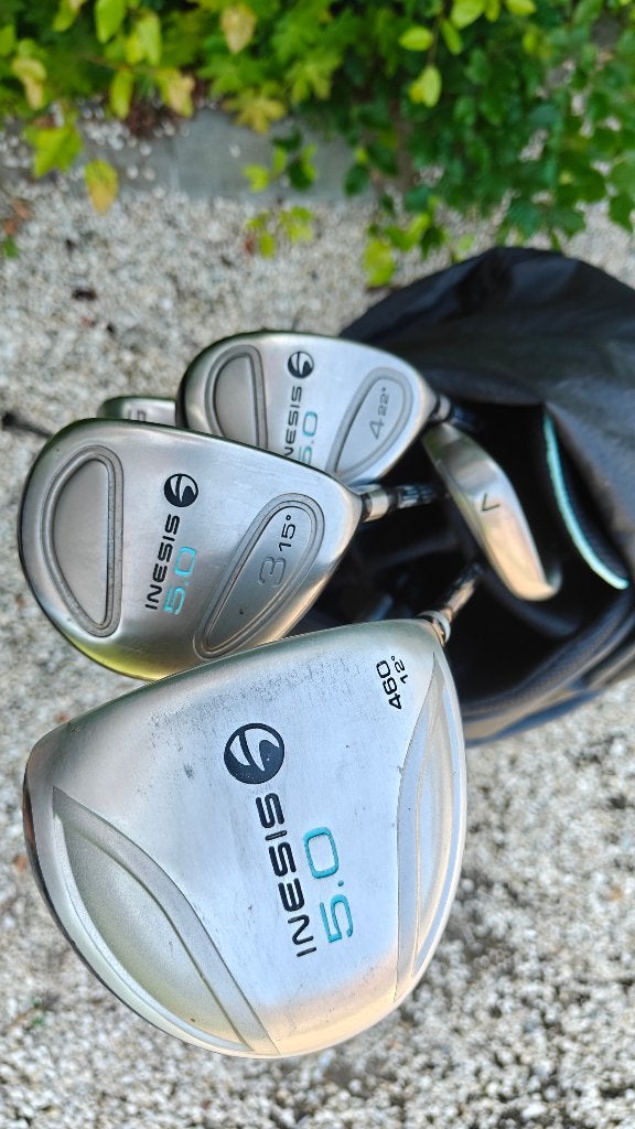 Inesis 5.0 beginners golfset DAMES - rechtshandig, Ophalen, Zo goed als nieuw, Set, Overige merken