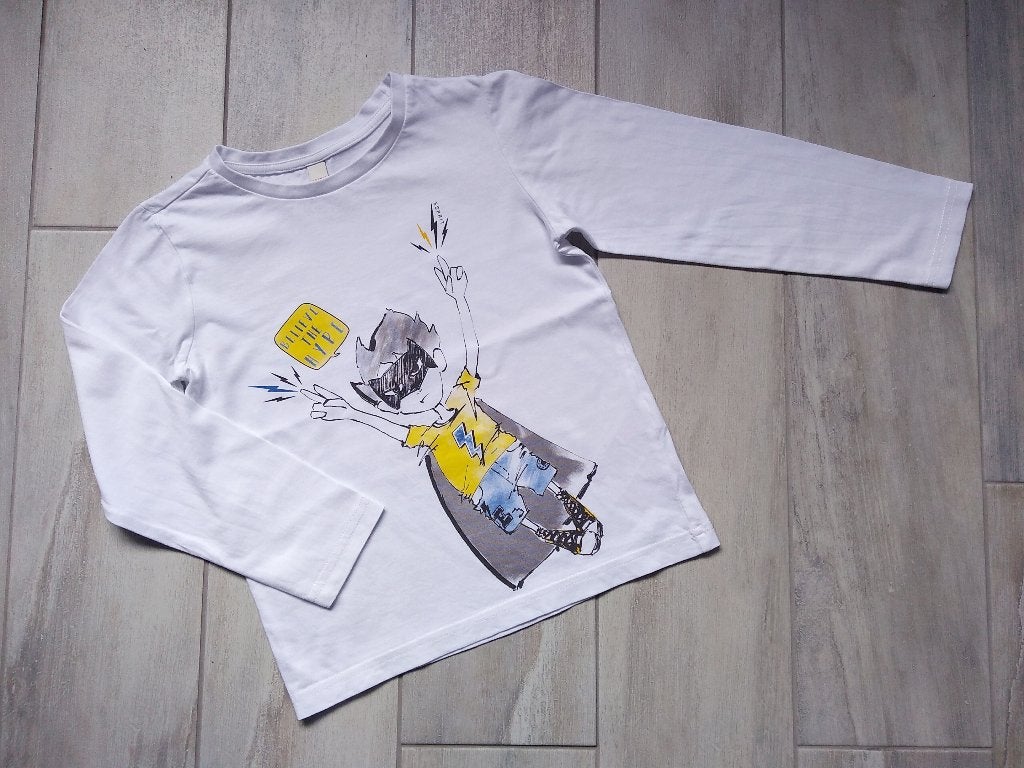 ★ M116/122 - Longsleeve Superheld Esprit, Kinderen en Baby's, Kinderkleding | Maat 116, Ophalen of Verzenden, Zo goed als nieuw