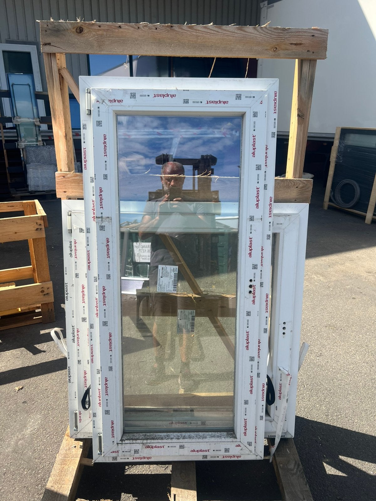 Châssis Fenêtre pvc blanc 680x1450 200€, Bricolage & Construction, Enlèvement, Neuf