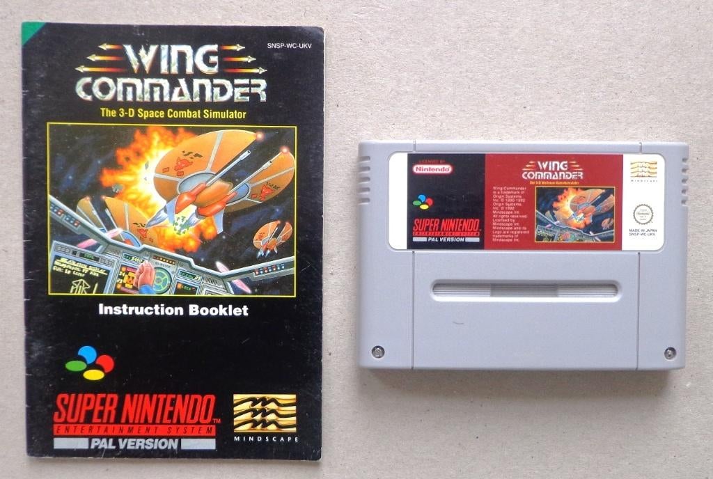 Wing Commander voor de Europese Super Nintendo + boekje, Enlèvement ou Envoi, Utilisé