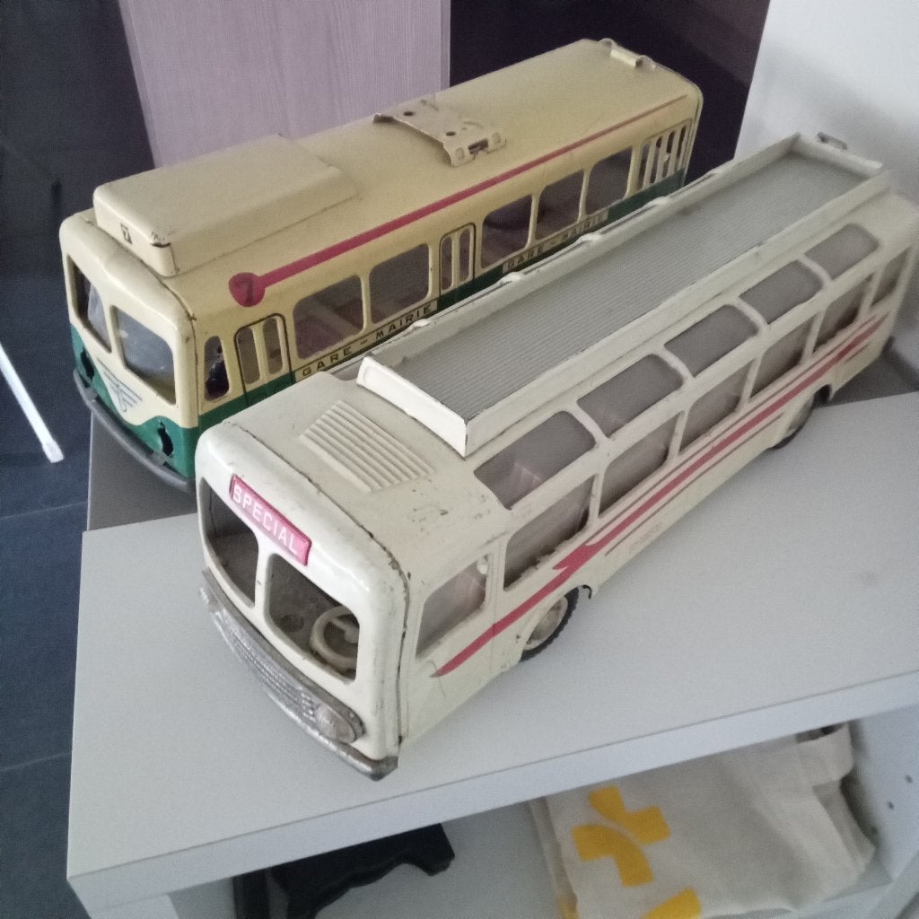 2 BUS FRANÇAIS EN TOLE,JOUSTRA, Envoi