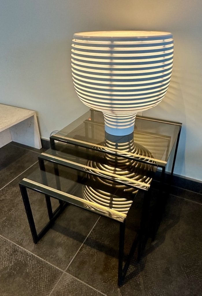 vintage nesting tables – 23kt verguld – jaren 70, Ophalen, Glas