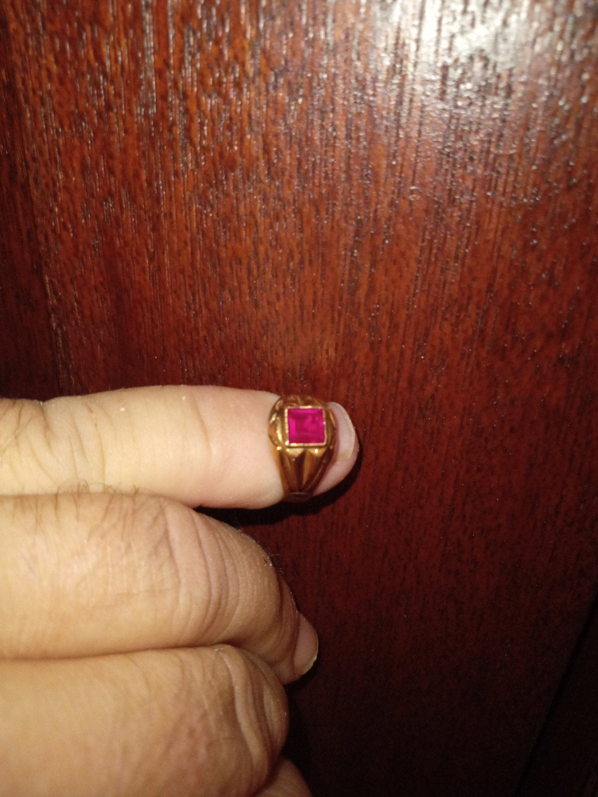 18k gouden ring, Ophalen, Zo goed als nieuw, Met edelsteen, Goud