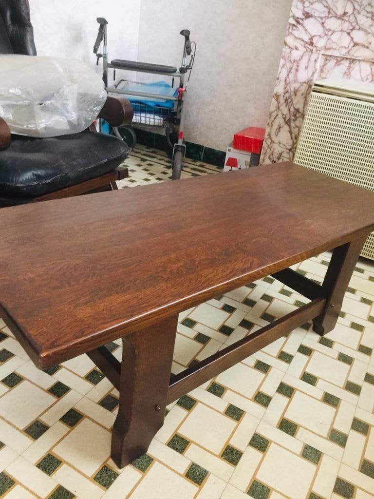 Table basse en bois, Maison & Meubles, Tables | Tables de salon, Comme neuf, Rectangulaire, Chêne, Enlèvement