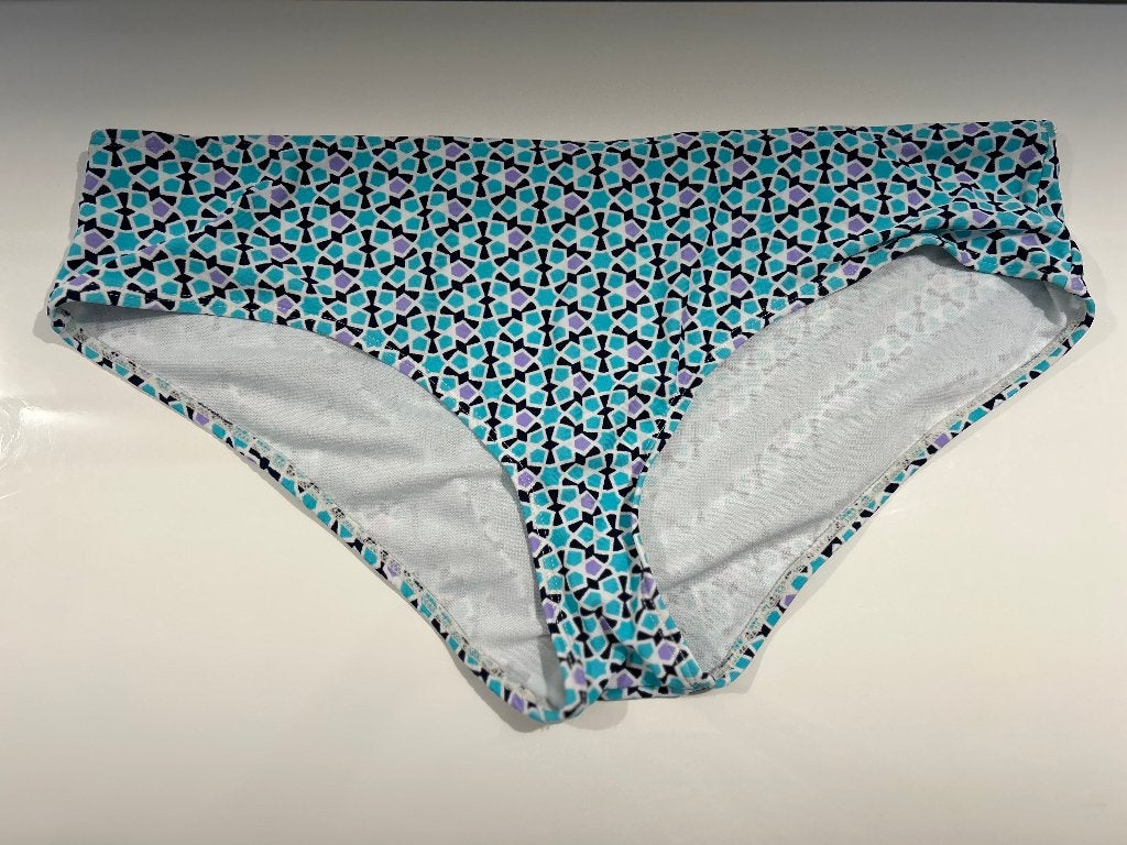 Blauwe bikinibroek met print, Kleding | Dames, Badmode en Zwemkleding, Blauw, Ophalen of Verzenden, Zo goed als nieuw, Bikini