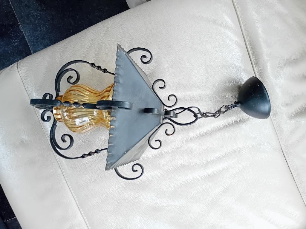 lampadaire vintage, Enlèvement, Comme neuf, Verre, Vintage (année 70)