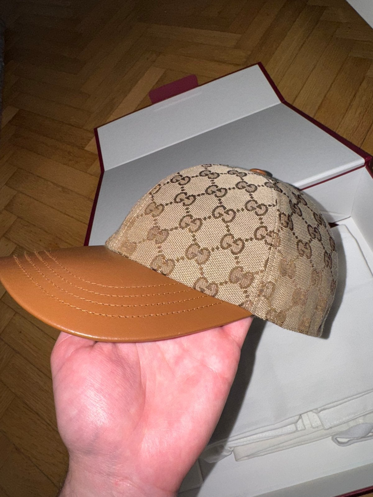 Gucci baseballpet van canvas, Ophalen of Verzenden, Zo goed als nieuw, One size fits all, Pet