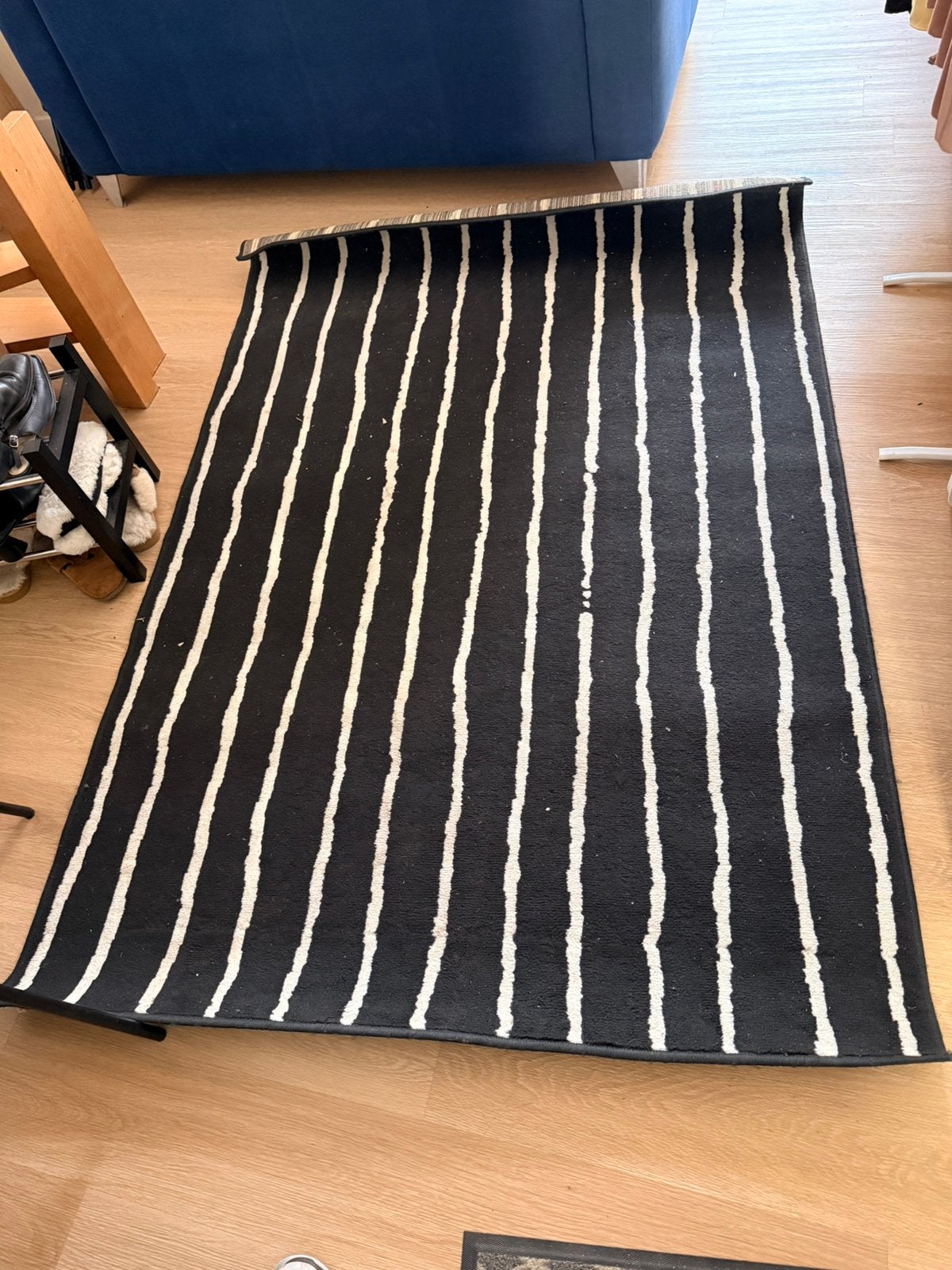 Tapis (Görlöse) 133 x 195 cm, Maison & Meubles, Ameublement | Tapis & Moquettes, 150 à 200 cm, Noir, Grafisch, modern, hedendaags