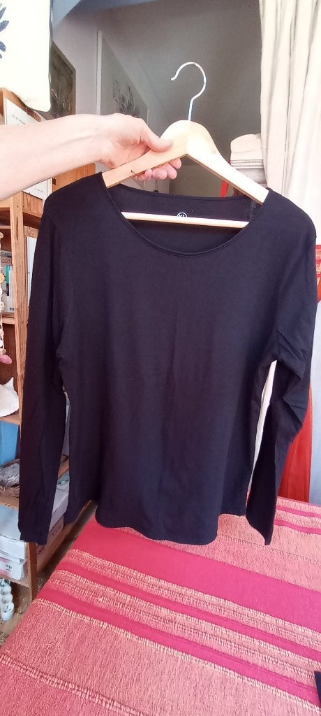 Lots de 5 T-shirts à longues manches 100% coton, Sans marque, Autres couleurs, Manches longues, Enlèvement