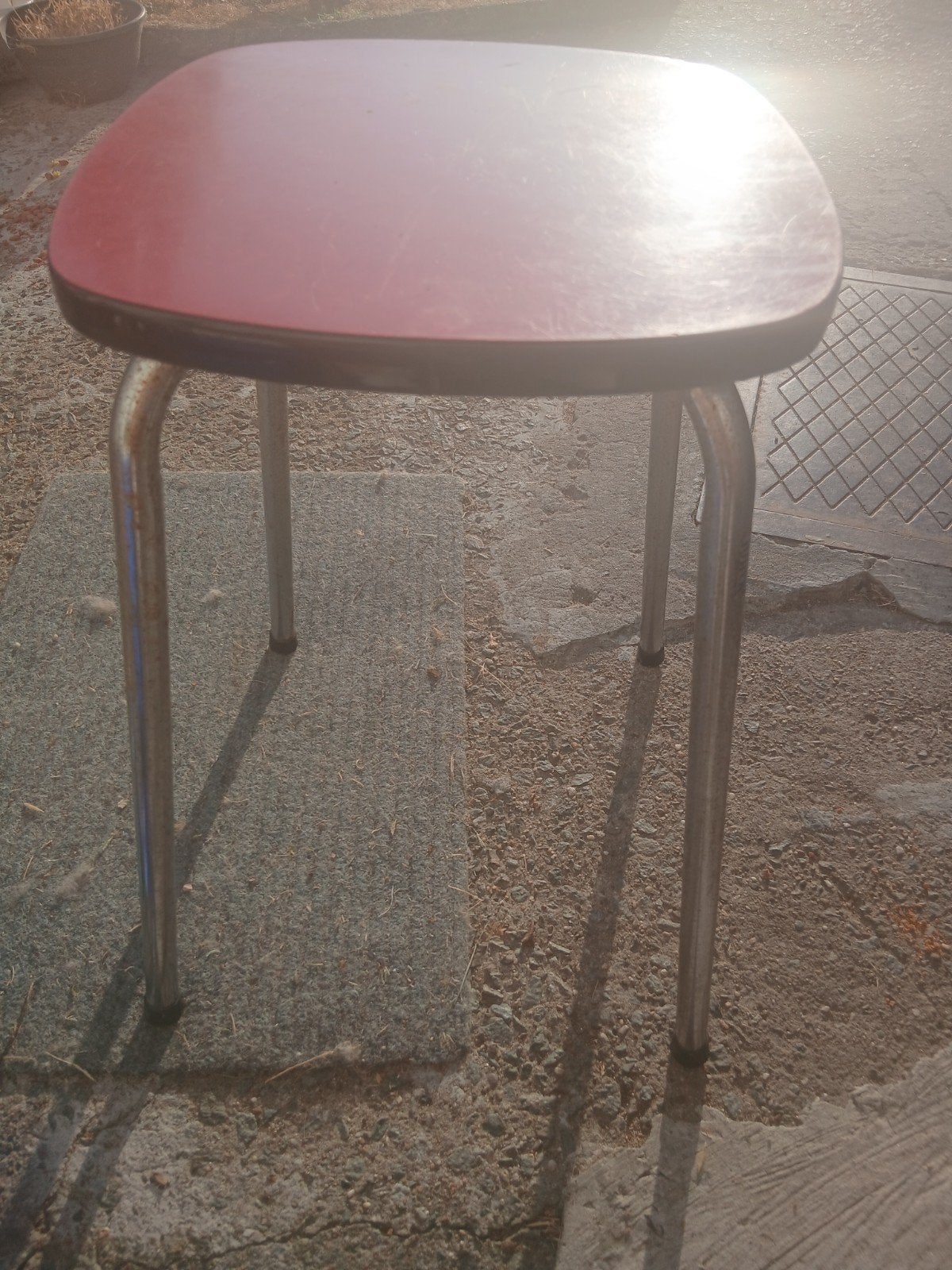 vintage kruk metaal chrome, Huis en Inrichting, Ophalen