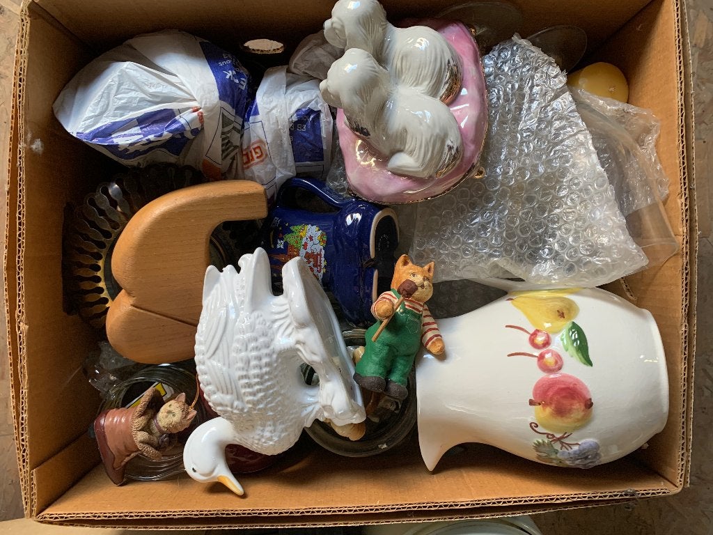 Rommelmarkt doos, Ophalen, Gebruikt