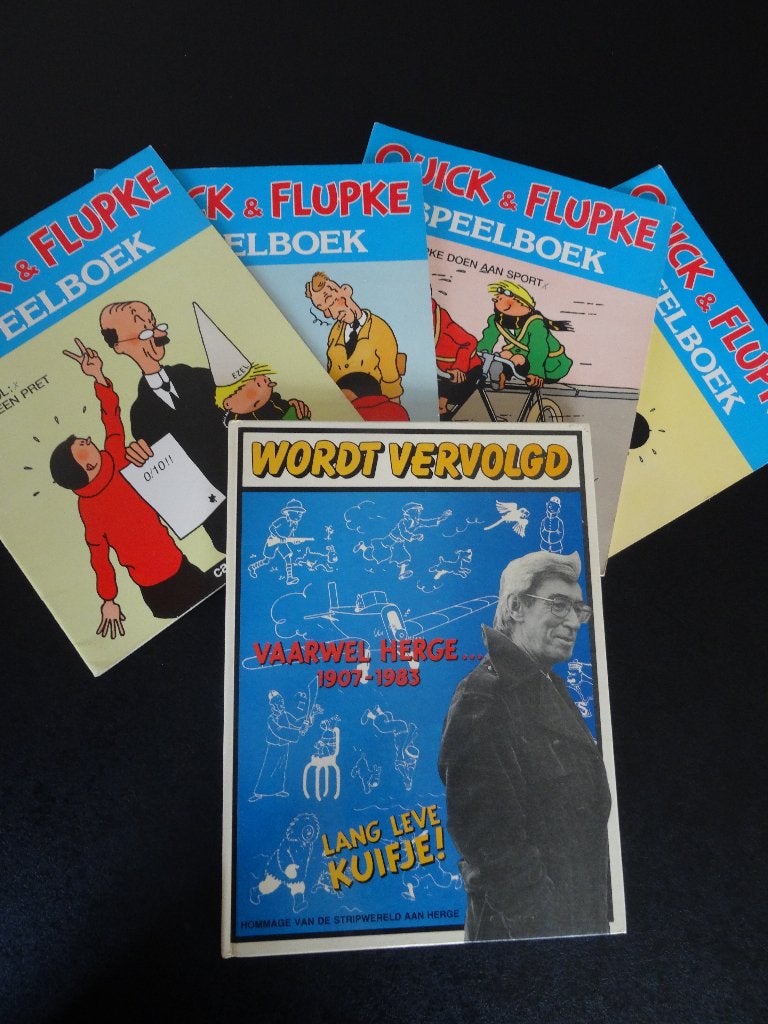 Kuifje - 4 speelboeken QF+ wordt vervolgd Hergé, Plusieurs BD, Enlèvement ou Envoi, Utilisé, Hergé.