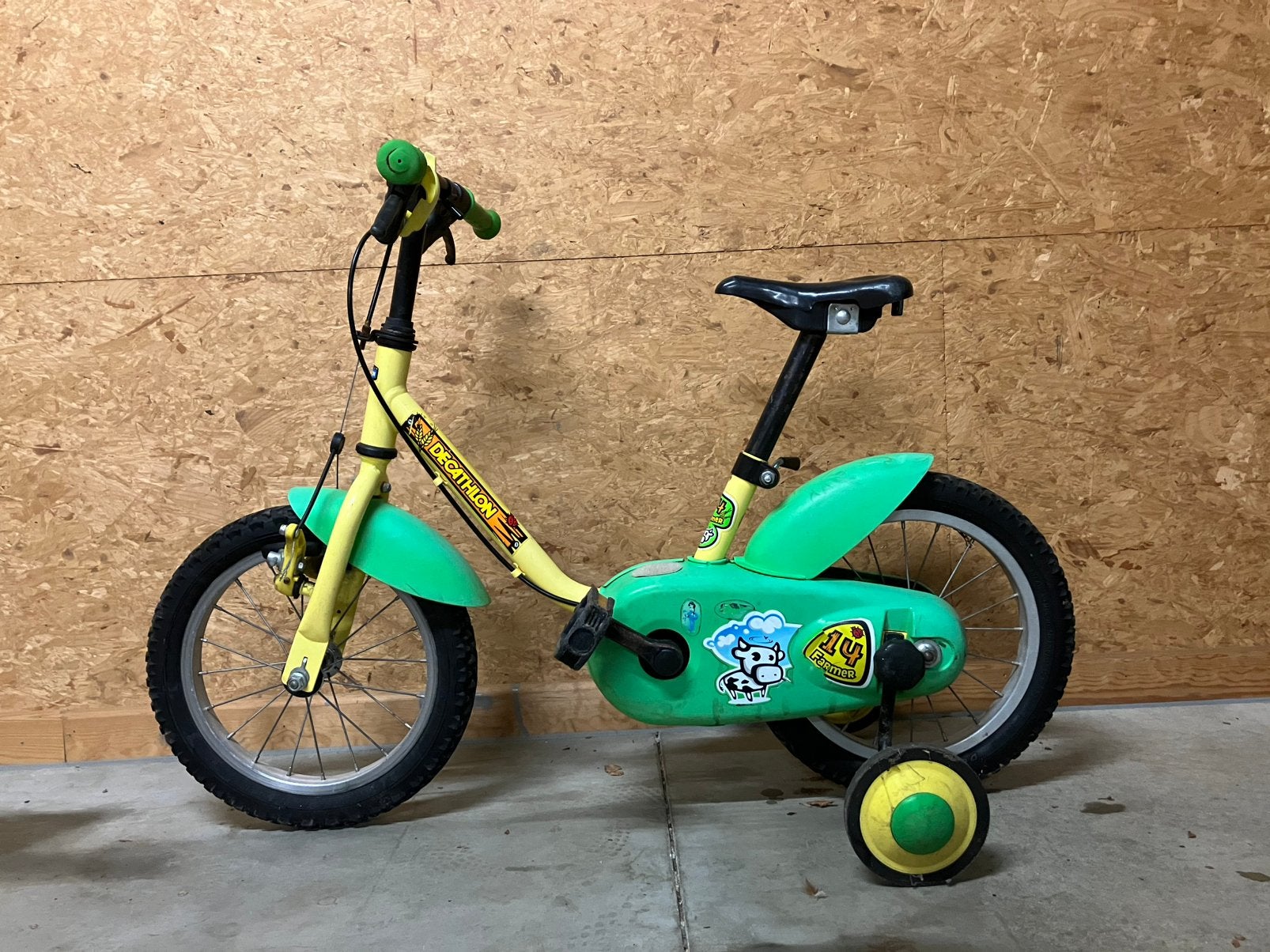 Kinderfiets decathlon, Ophalen, Zijwieltjes, Gebruikt, Velgrem