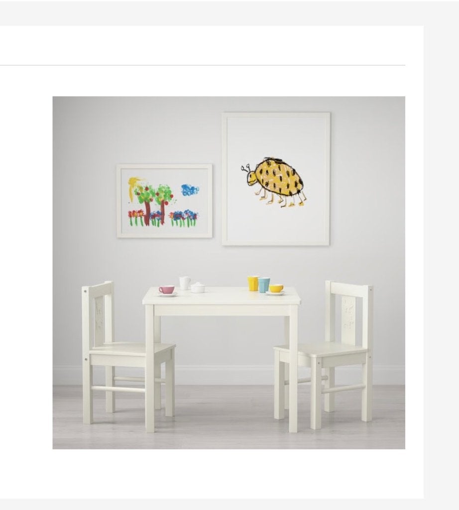 Kindertafel met 2 stoelen Kritter Ikea, Ophalen, Gebruikt, Tafel(s) en Stoel(en)