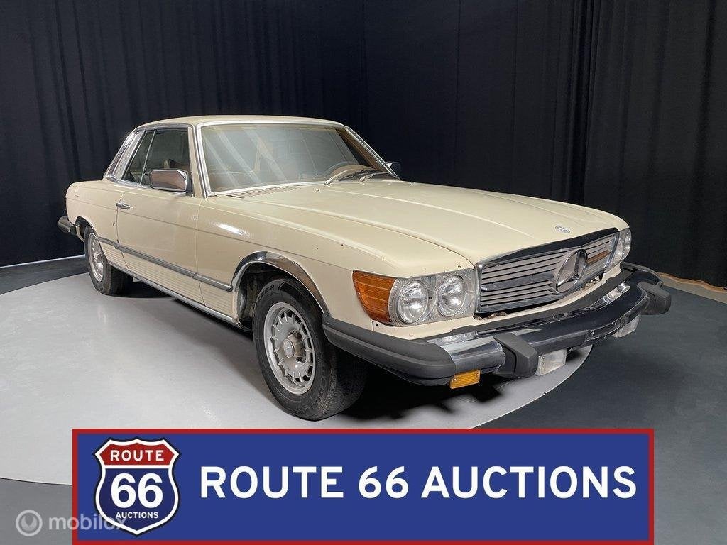 Mercedes-Benz 450 SLC | 1979 | Route 66 Auctions, Zwart, Mercedes-Benz, Bedrijf, Handgeschakeld