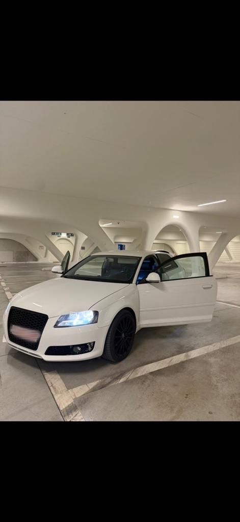 Audi A3, Euro 5, Zwart, 1350 kg, Wit