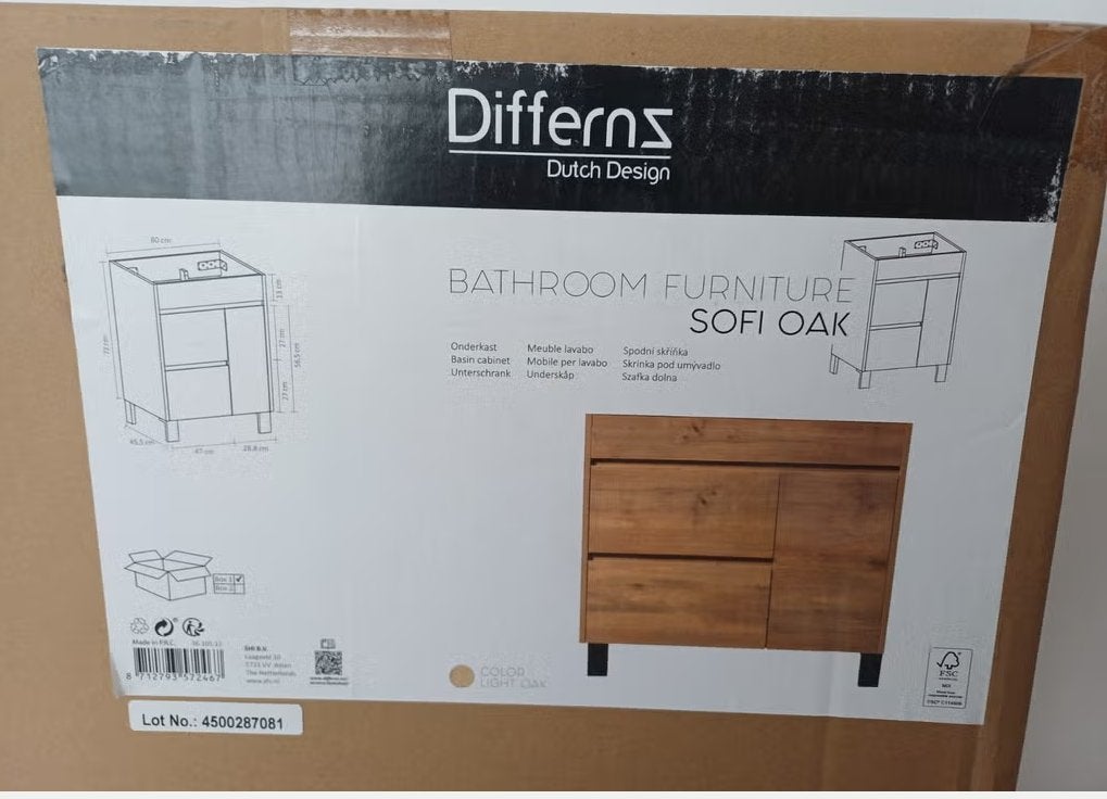 BADKAMERMEUBEL - nieuw in verpakking -, Huis en Inrichting, Ophalen, Nieuw, 50 tot 100 cm, Minder dan 100 cm