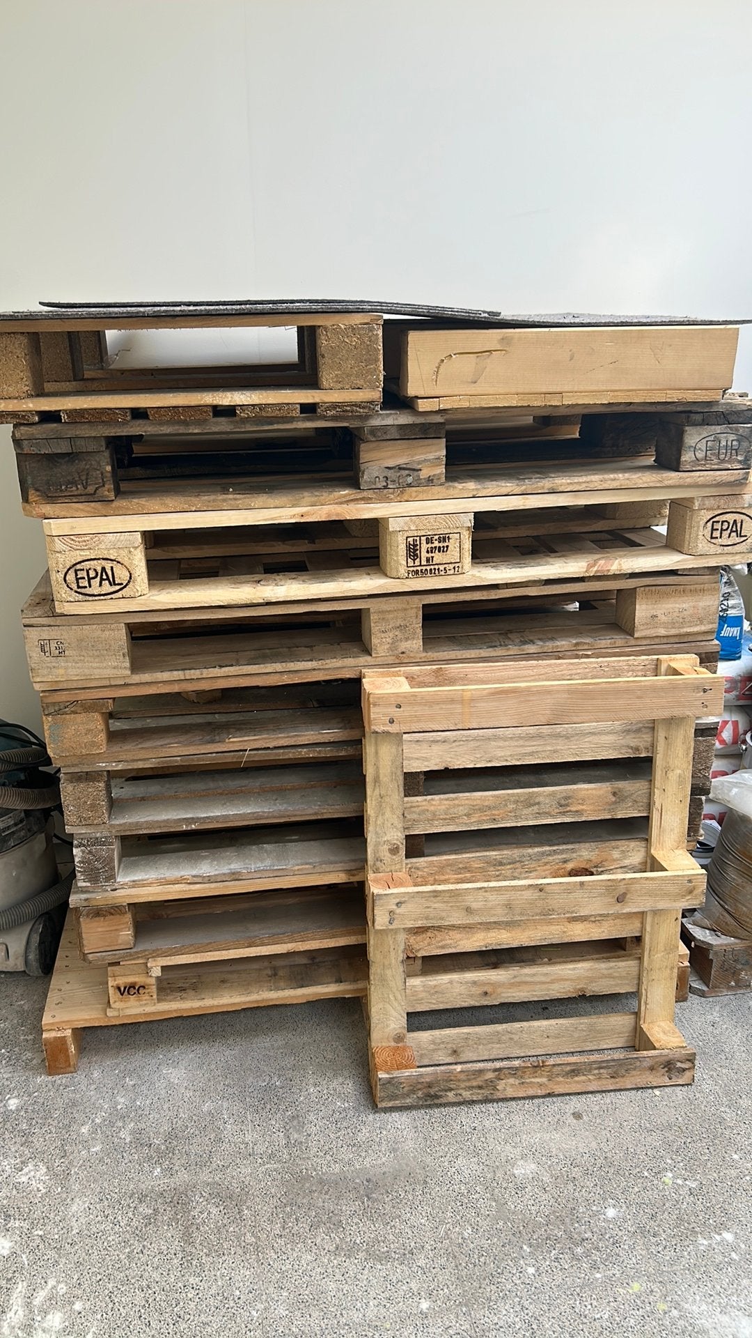 Gratis op te halen stapel palletten, Enlèvement, Comme neuf
