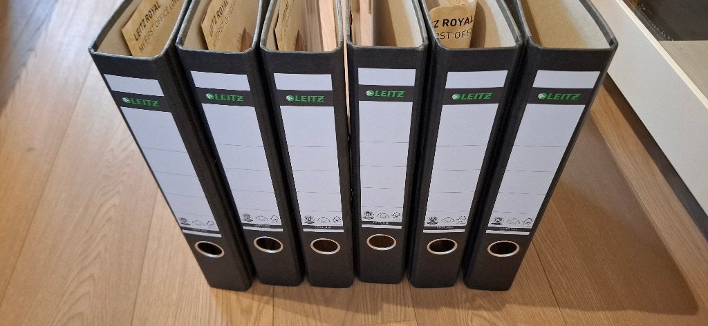 6 stuks Leitz 1050 classeur A4 karton zwart 50 mm, Enlèvement, Neuf