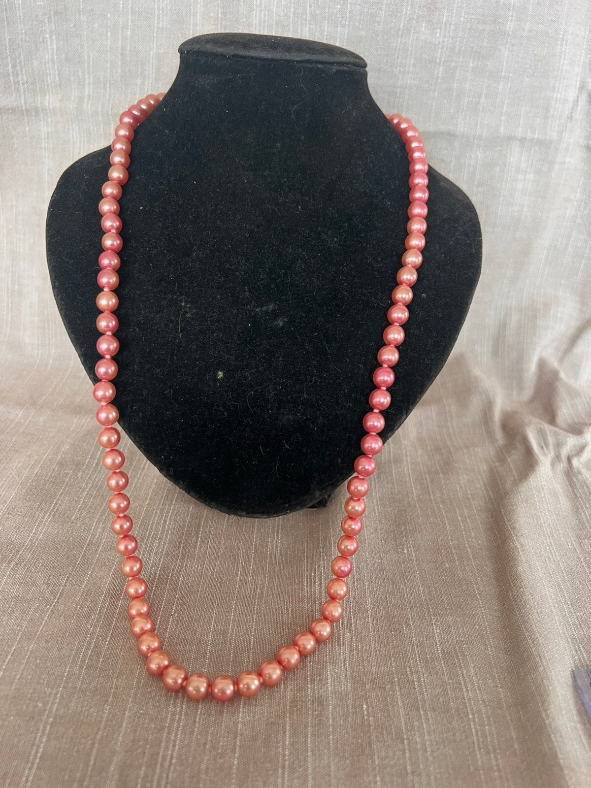 Parelsnoer met rose parels, Bijoux, Sacs & Beauté, Enlèvement ou Envoi, Comme neuf, Rose