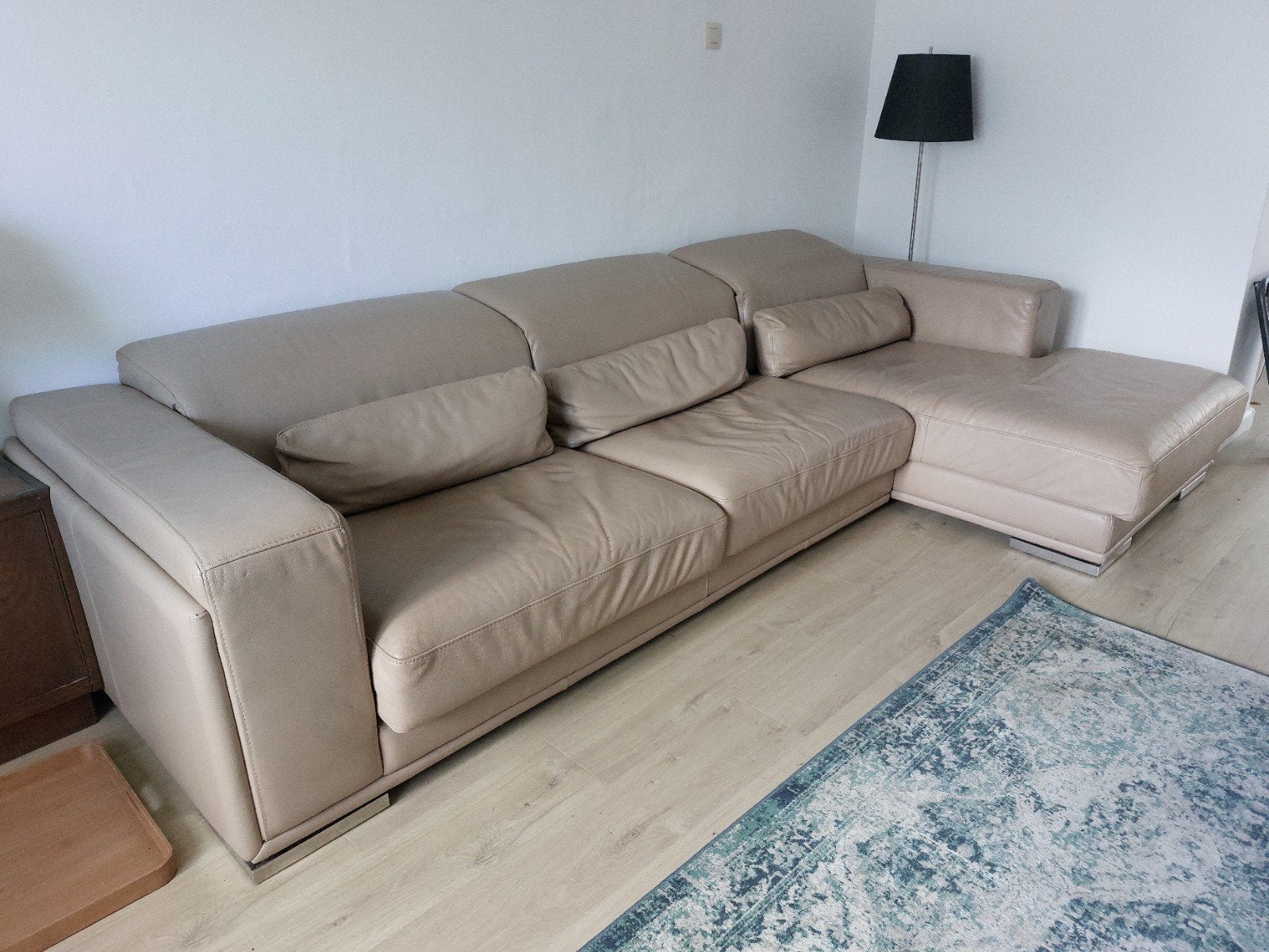 siège en cuir beige, Enlèvement, Comme neuf, Cuir, Italiaans design