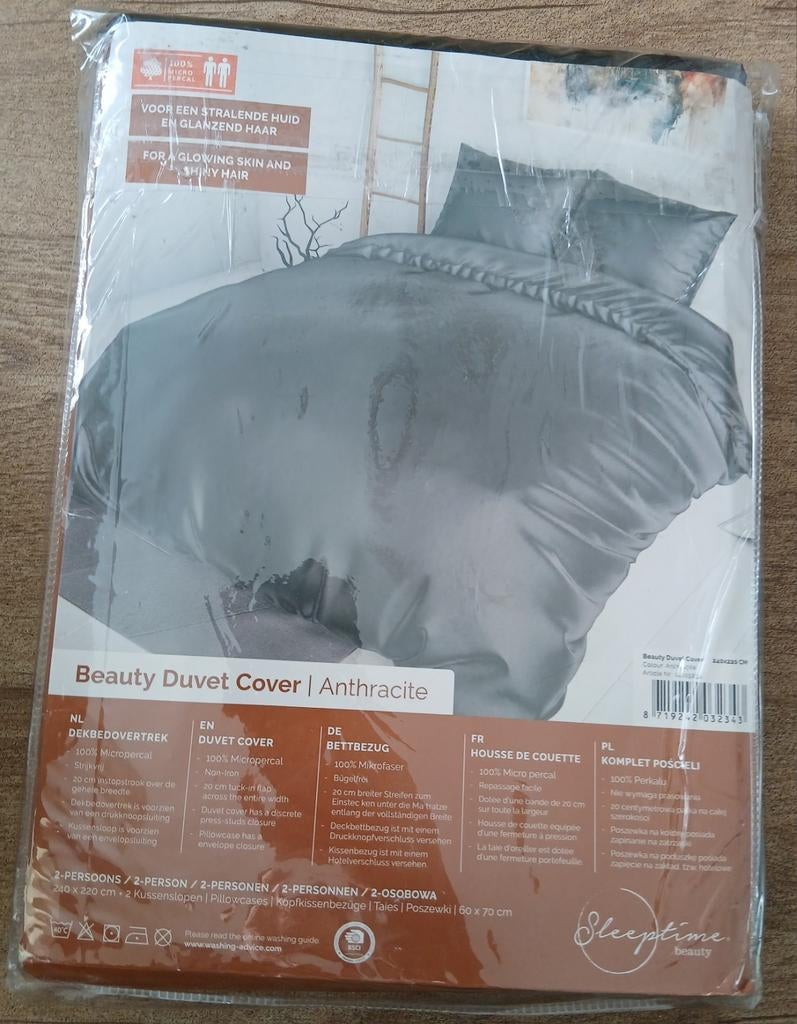 Dekbedovertrek satijn 220X240 nieuw 25€, Enlèvement ou Envoi, Housse de couette