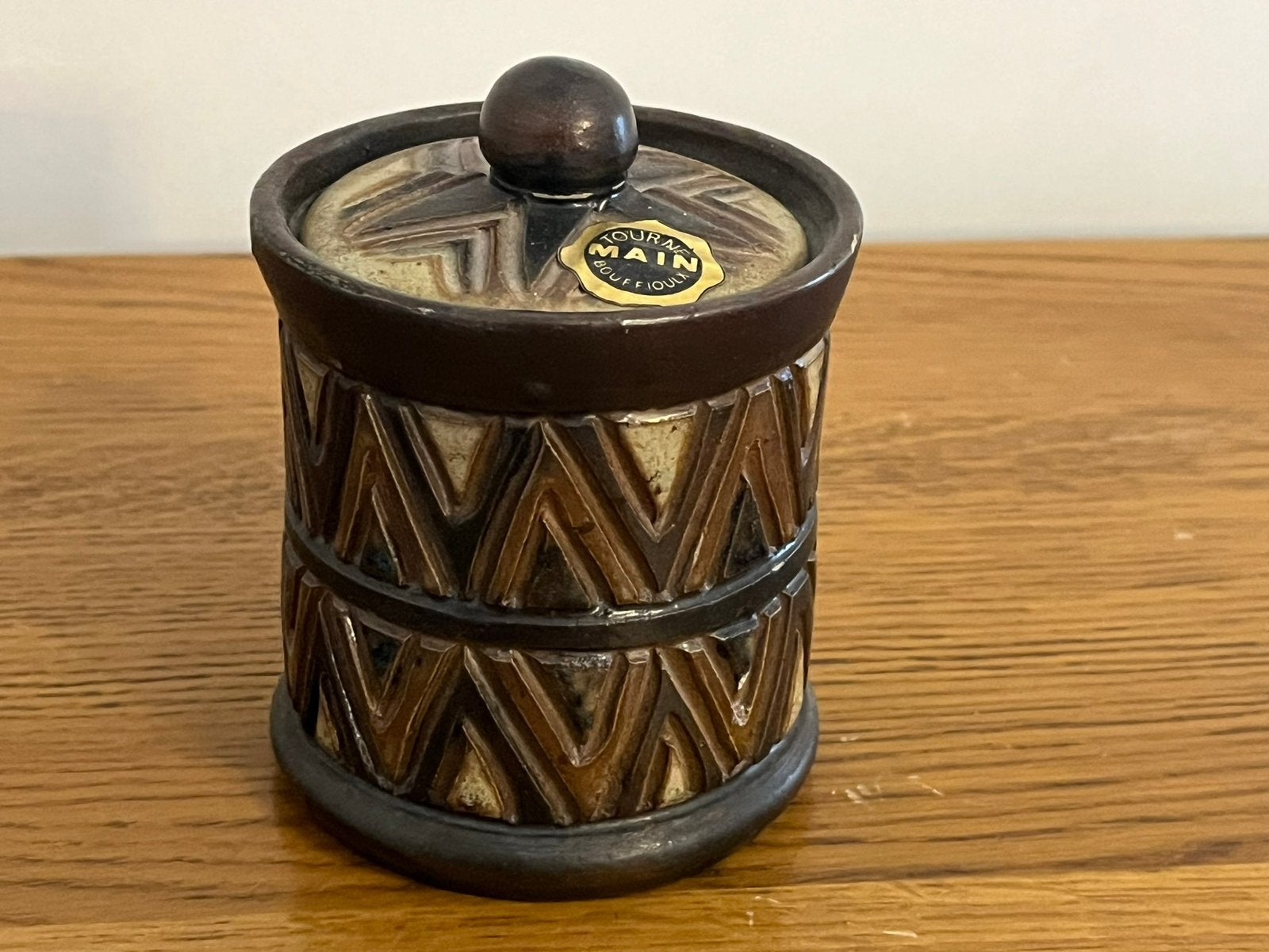 pot couvert en grès de Simonet (Bouffioulx), Antiquités & Art, Enlèvement ou Envoi