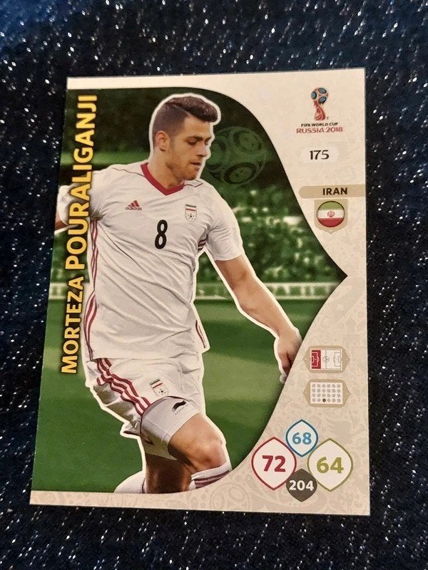 Panini / Voetbalkaart / Morteza Pouraliganji / Iran /WK 2018, Verzamelen, Ophalen of Verzenden, Zo goed als nieuw, Spelerskaart