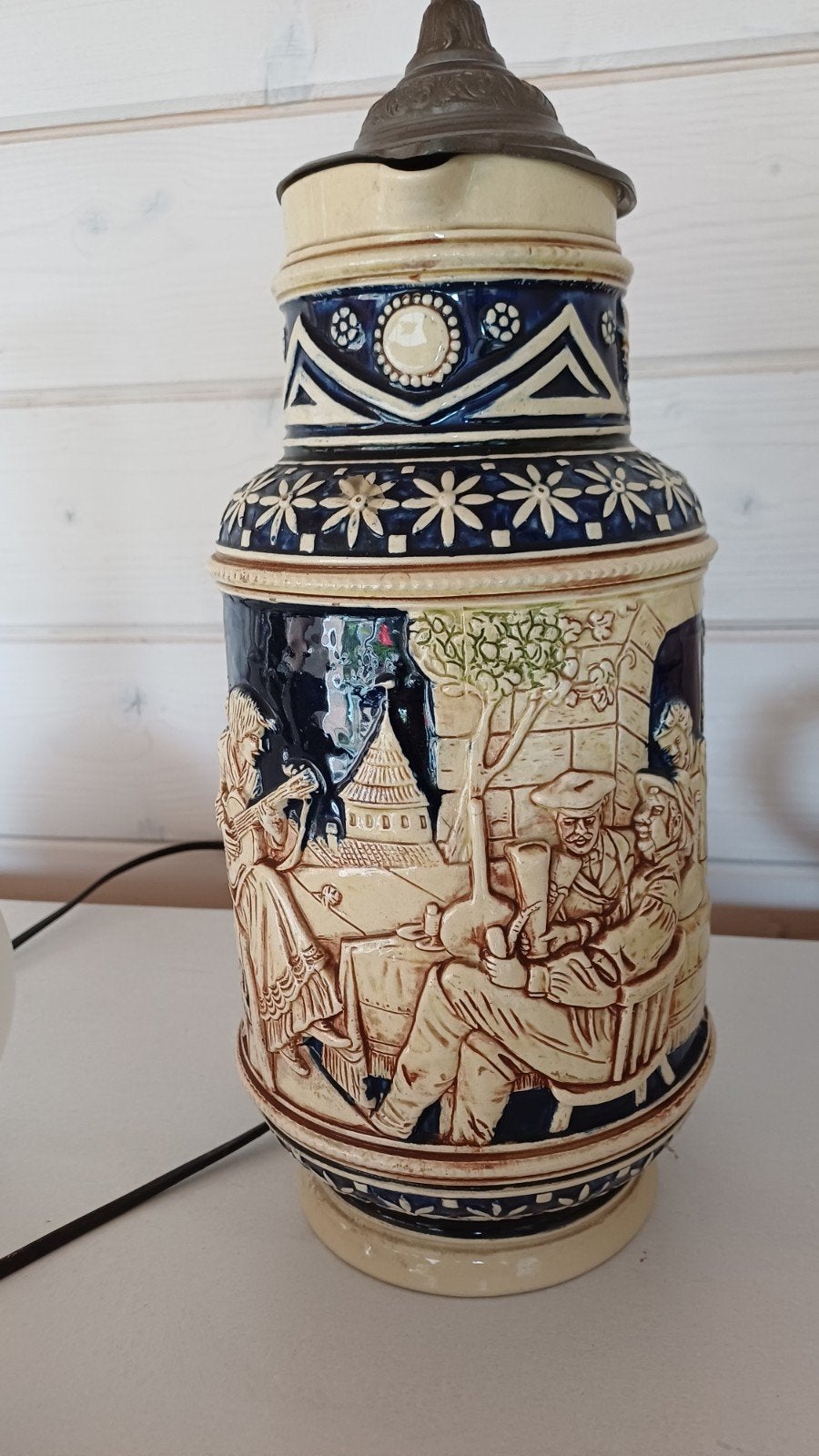 kruik met rinnen deksel, Antiek en Kunst, Ophalen