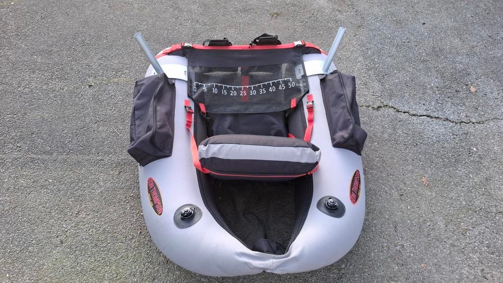 Bellyboat met rvs hengelsteunen en flippers, Watersport en Boten, Ophalen, Zo goed als nieuw, Overige typen