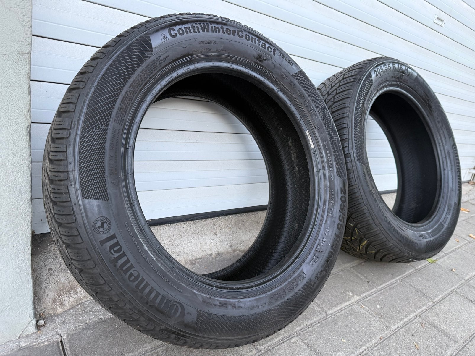 2 pneus hiver CONTINENTAL 205 55 16 avec 6-7mm de gomme, Pneus hiver, 16 pouces, Véhicule de tourisme, 205 mm