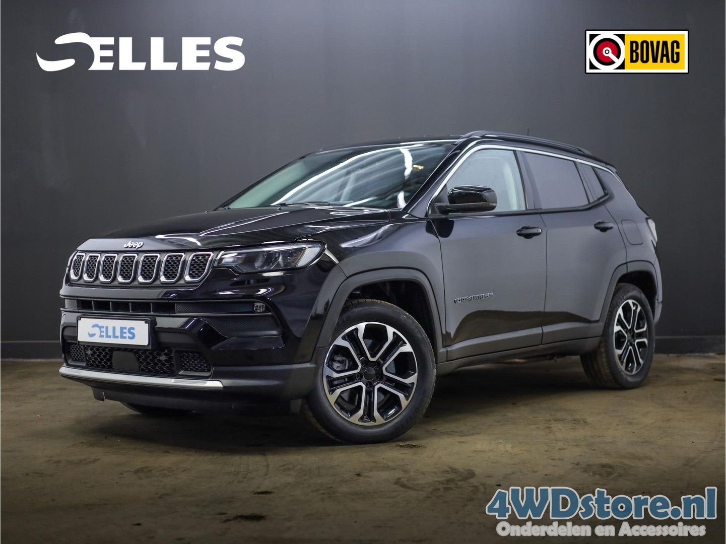 Jeep Compass 4xe 190 Plug-in Hybrid Electric Limited | SOH 9, Auto's, Jeep, Automaat, Zwart, Zwart, Hybride Elektrisch/Benzine