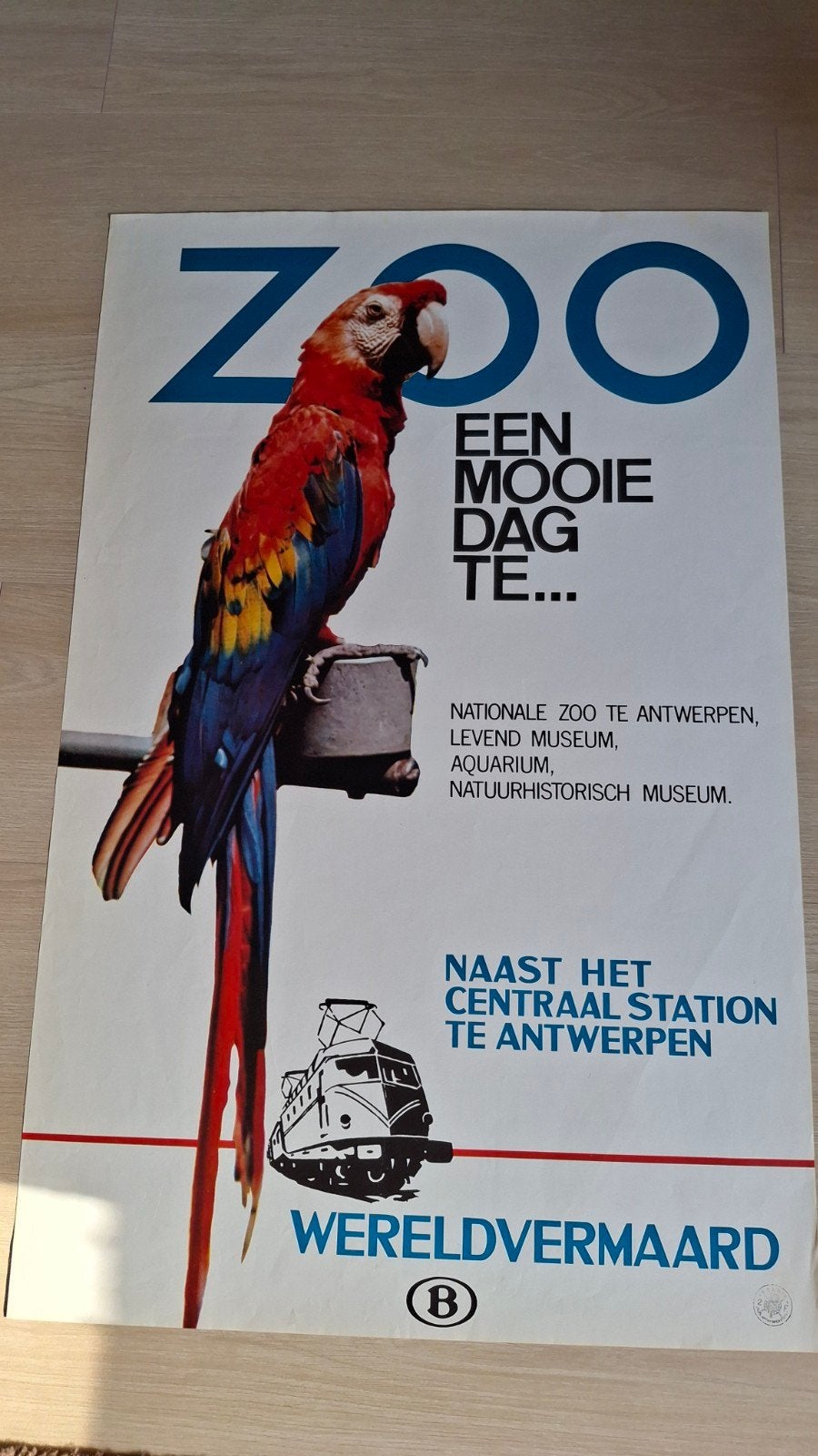 Vintage Zoo poster 1968, Verzamelen, Ophalen of Verzenden