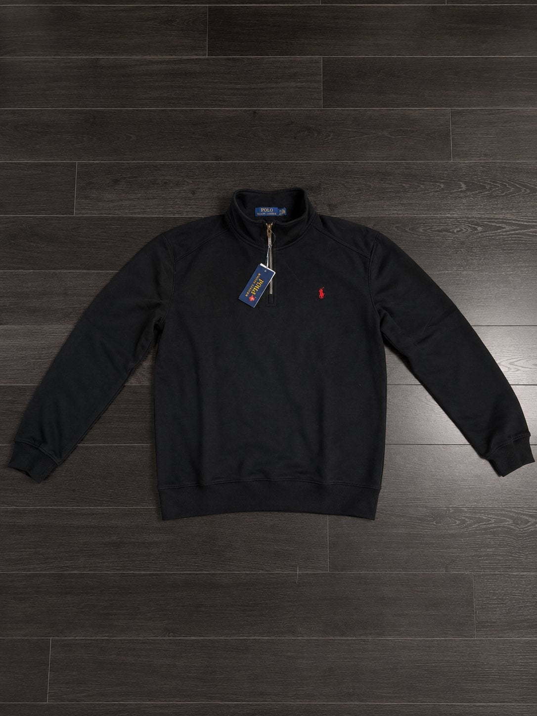 Black Ralph Lauren Quarter zip - M, Vêtements | Hommes, Pulls & Vestes, Enlèvement ou Envoi, Comme neuf, Taille 48/50 (M), Noir
