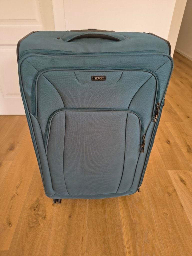 GRATUIT — Grande valise Rock 90 x 50 x 30 cm, 4 roues, Bijoux, Sacs & Beauté, 70 cm ou plus, Poignée extensible, Enlèvement, Utilisé