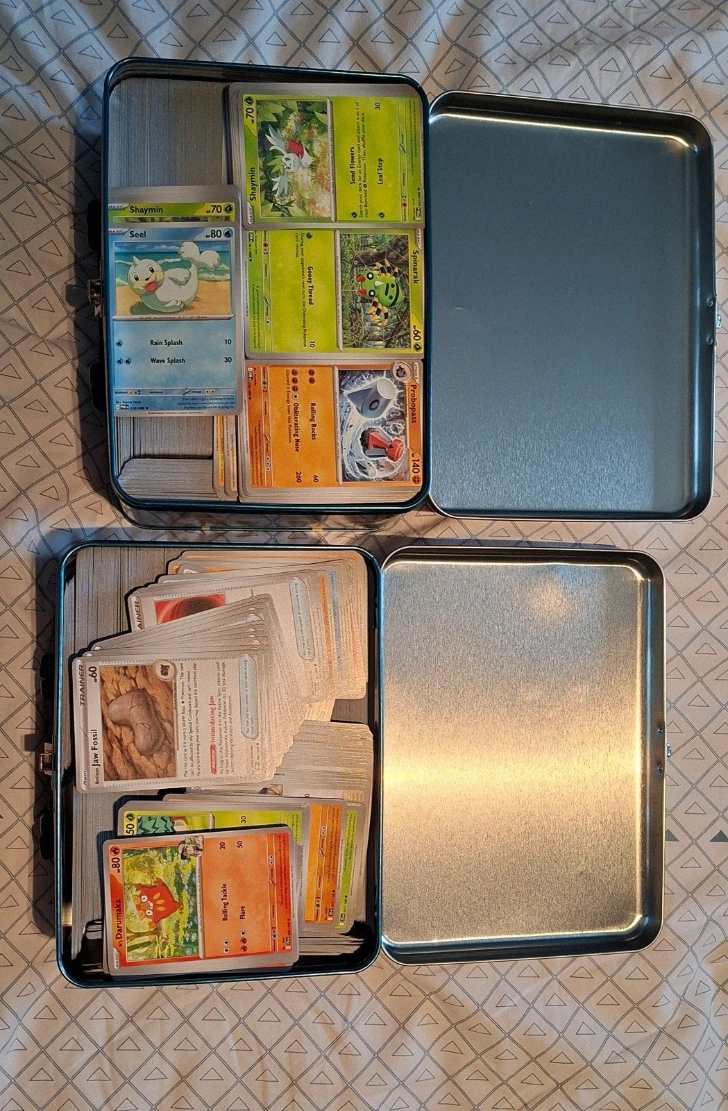 2x tin vol bulk pokemon kaarten, Ophalen