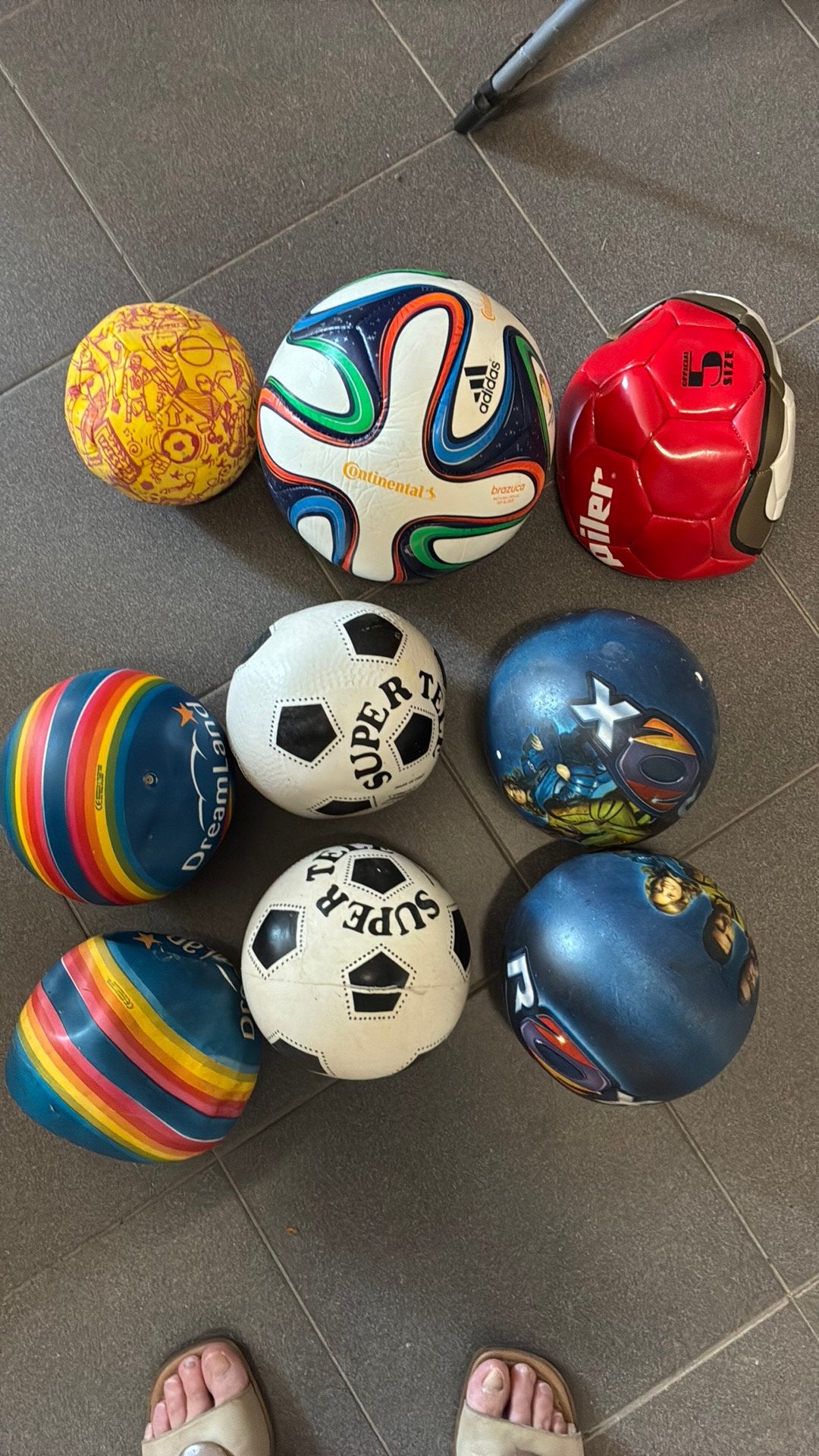 Set ballen. ZONDER adidas bal, Ophalen, Gebruikt