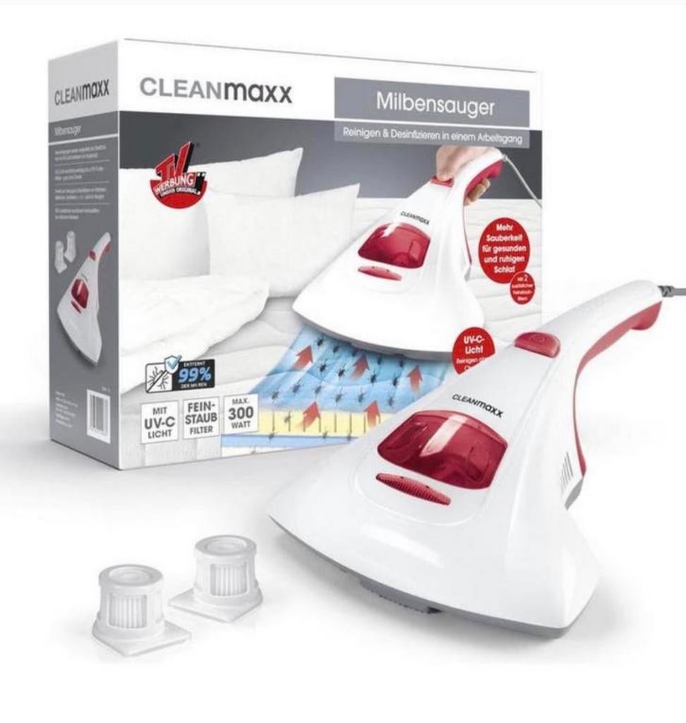 CLEANmaxx huisstofmijt hand-stofzuiger met UV-C lamp mijten, Ophalen of Verzenden