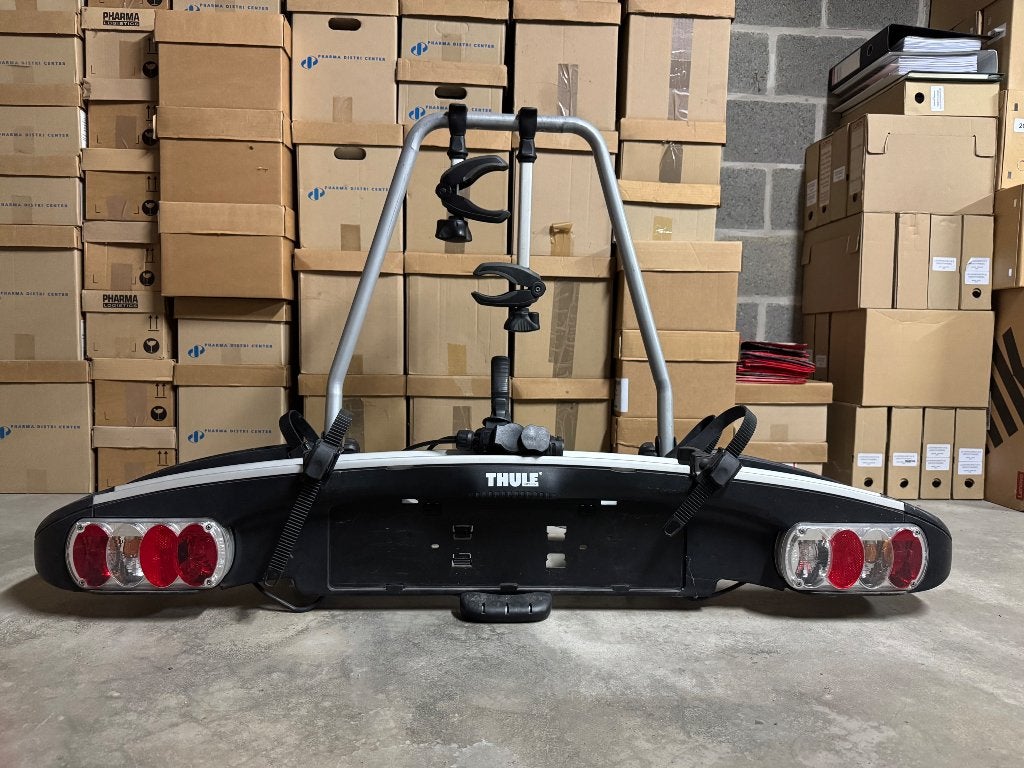 Thule fietsendrager, Auto diversen, Fietsendragers, Ophalen, Gebruikt, Brede banden, 2 fietsen