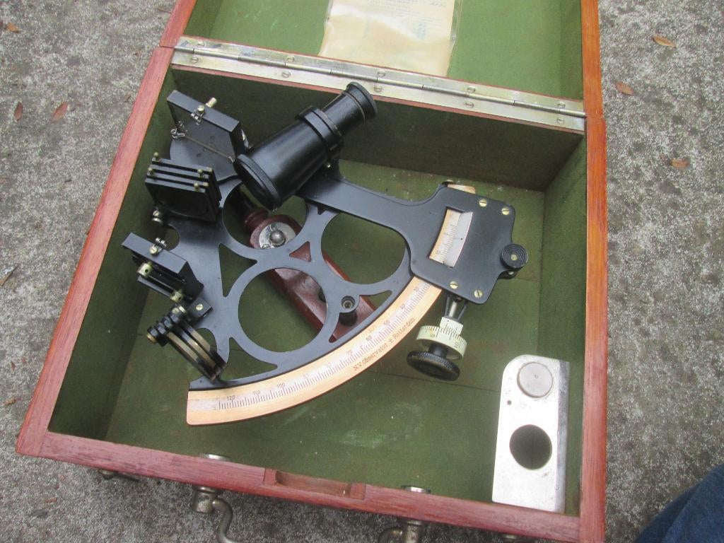 Nederlands Sextant in kist jaren 60 origineel TOP stuk., Antiek en Kunst, Ophalen of Verzenden