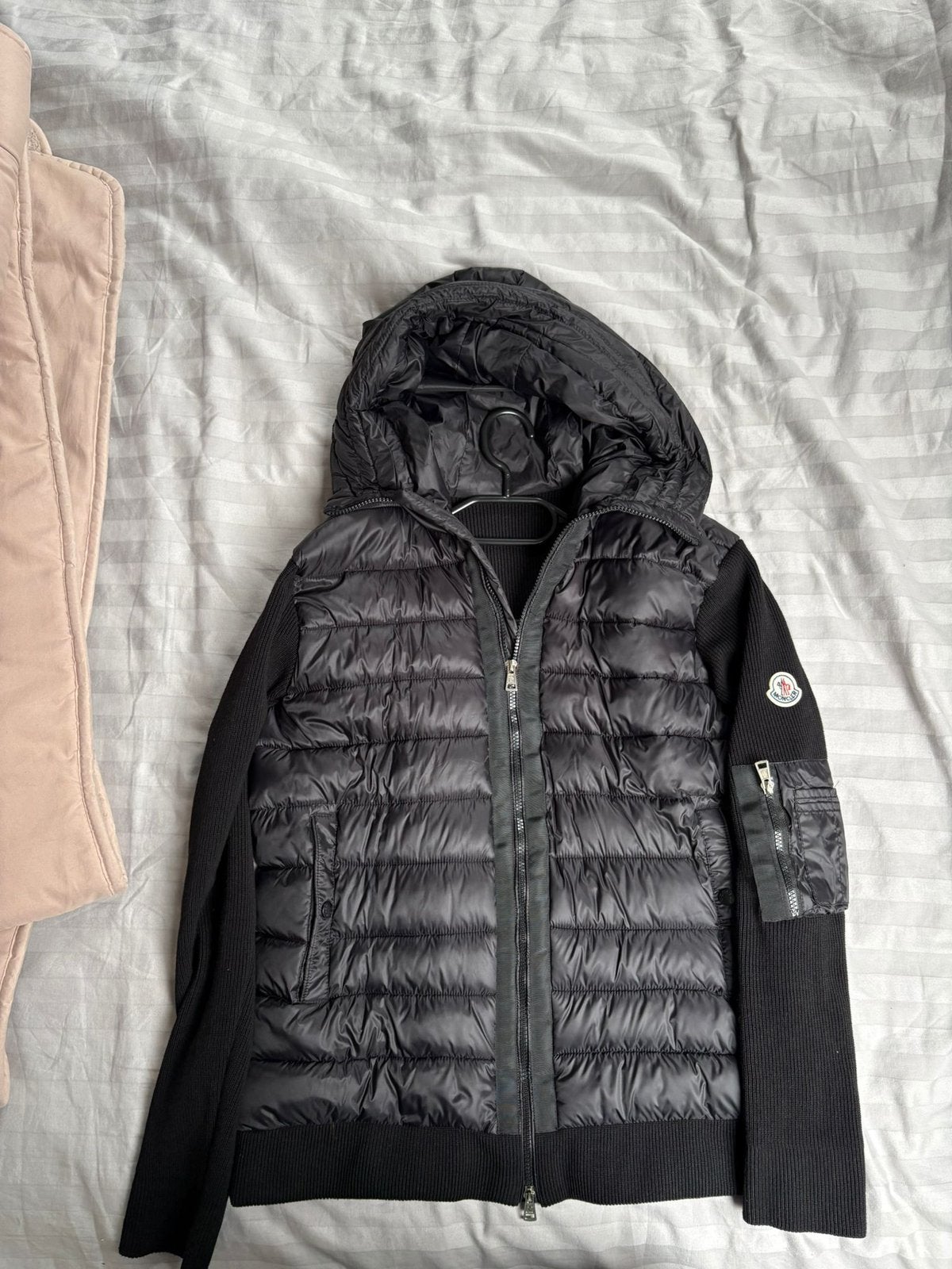 Moncler cardigan zwart, Kleding | Heren, Jassen | Zomer, Ophalen of Verzenden, Zo goed als nieuw, Zwart
