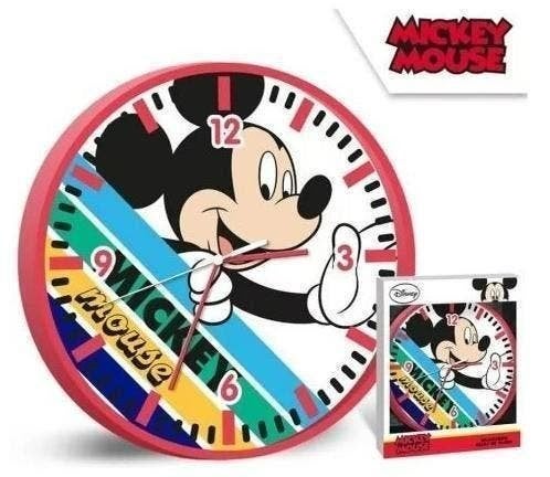 Mickey Mouse Wandklok - Disney Klok - Kunststof, Nieuw, Ophalen of Verzenden, Draadloos, Meerkleurig