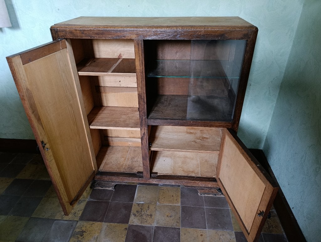 Petit meuble vintage Art Déco en chêne, Antiquités & Art, Enlèvement
