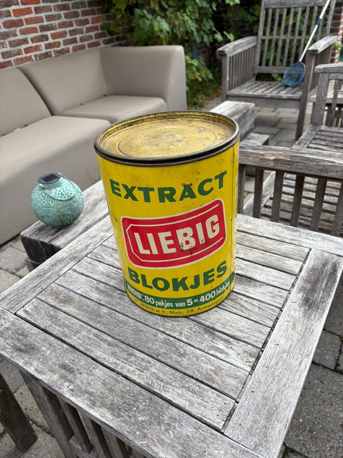 Liebig vintage blikken doos, Ophalen, Gebruikt, Overige, Overige merken