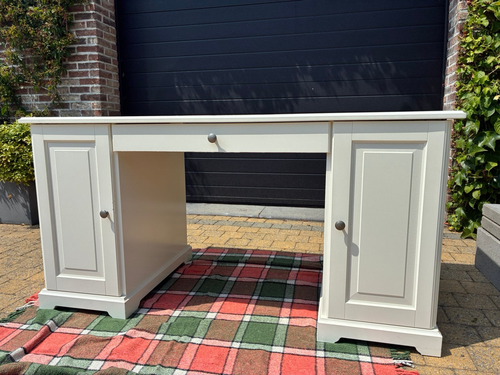 Bureau wit, Huis en Inrichting, Bureaus, Ophalen, Scandinavisch, Hout, Zo goed als nieuw